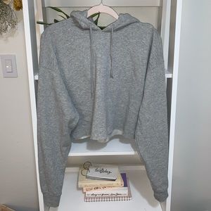 Urban Outfitters Cropped Grey Hoodie / Sweatshirt